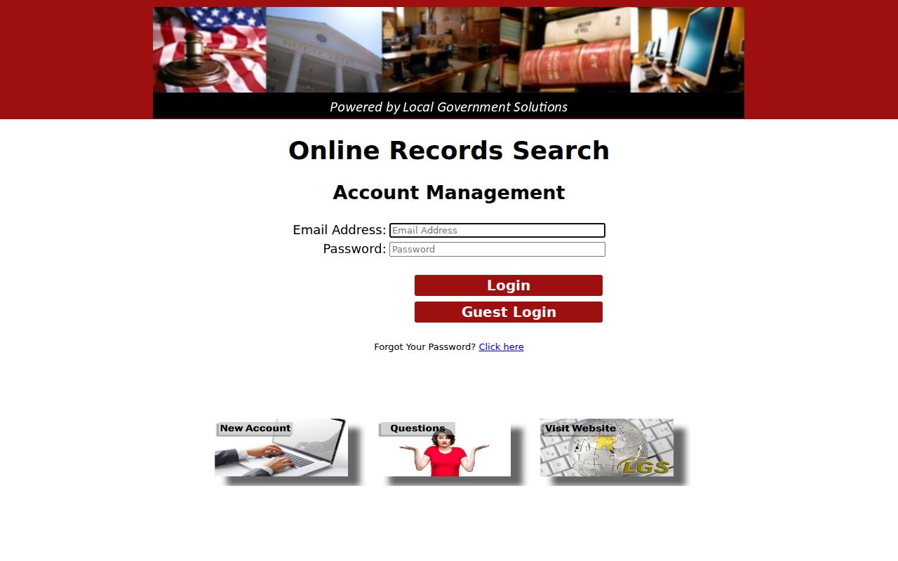 Childress County court case records LGS Online Records landing page