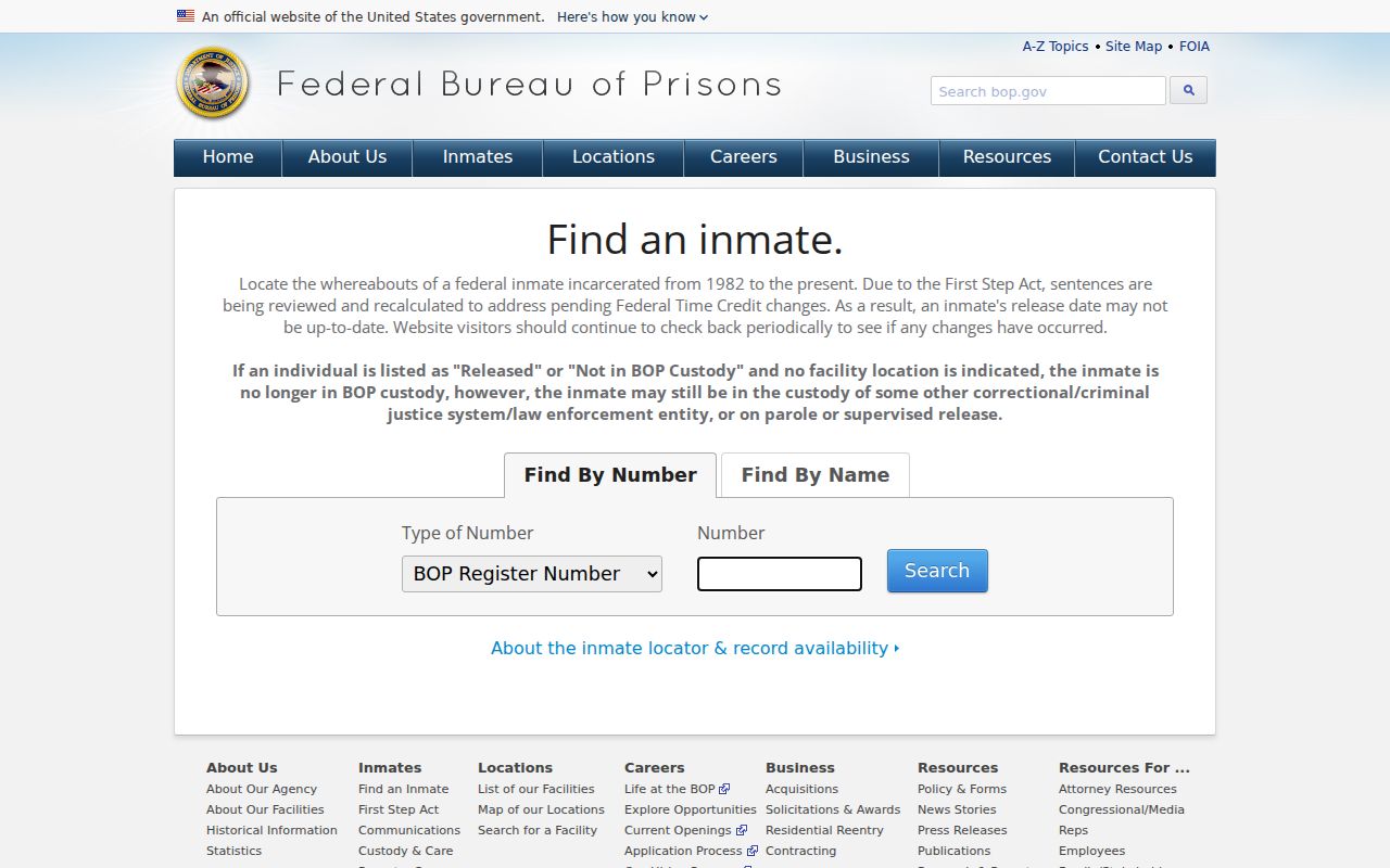 Childress County criminal history federal inmate locator